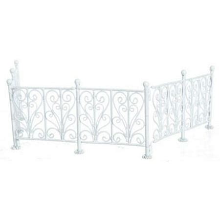 fence for sm doll house metal|Wrought Iron Fence White 6pc .